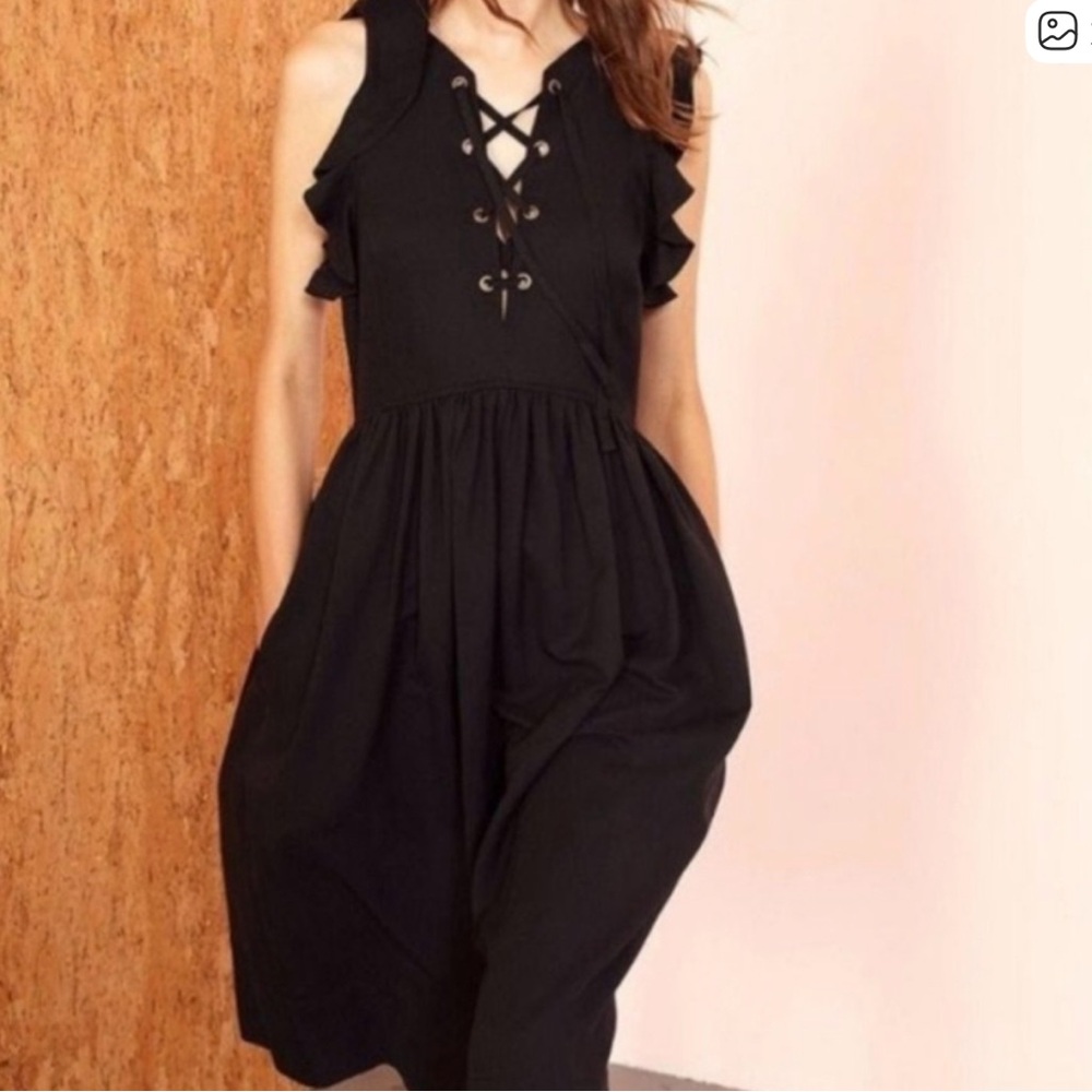 Ulla Johnson Karyn Flutter Sleeve Lace
Up dress